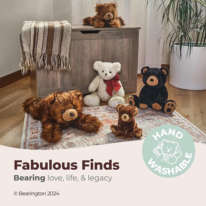 Bearington Lil' Grizby The Brown Grizzly Teddy Bear Plush, 7 Inch Bear Stuffed Animal - Hugs and Cuddles Plush Animal Toy