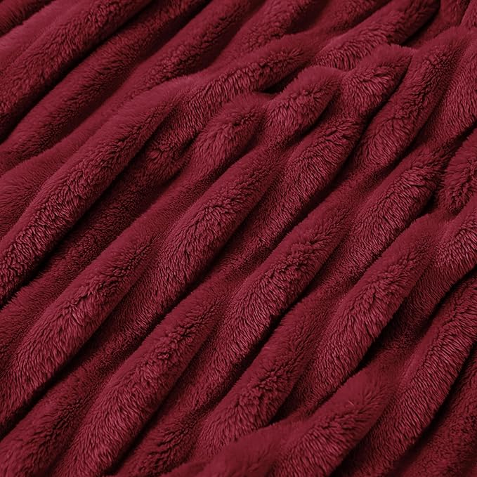 Bedsure Deep Red Full Blanket for Bed - GentleSoft Cozy Soft Blankets for Women, Cute Large Throws for Girls, 84x90 Inches