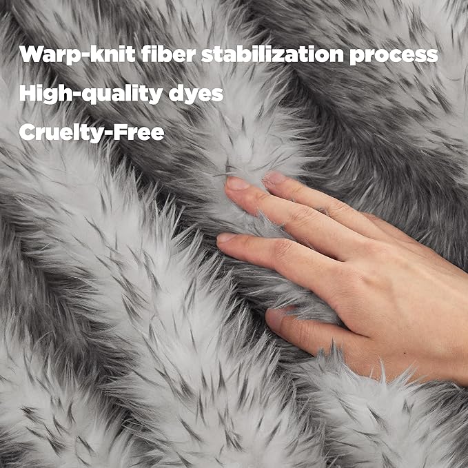 Bedsure Faux Fur Throw Blanket - Soft & Fluffy, Cozy, Fuzzy, Plush Throw Blanket for Couch, Sofa and Bed, Thick and Warm, Decor Gifts for Women, Grey, 50x70 inches