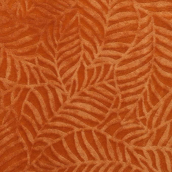 SOCHOW Super Soft Flannel Fleece Fall Throw Blanket, Lightweight Cozy Warm Leaves Textured Plush Blanket for Bed Couch Sofa, 50 x 60 Inches, Orange