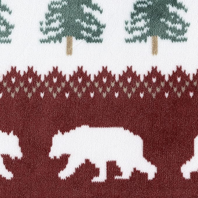 Eddie Bauer - Blanket, Super Soft Reversible Sherpa & Brushed Fleece Bedding, Throw Blankets for Couch, Ideal for Lounging (Grizzly Peak Red)