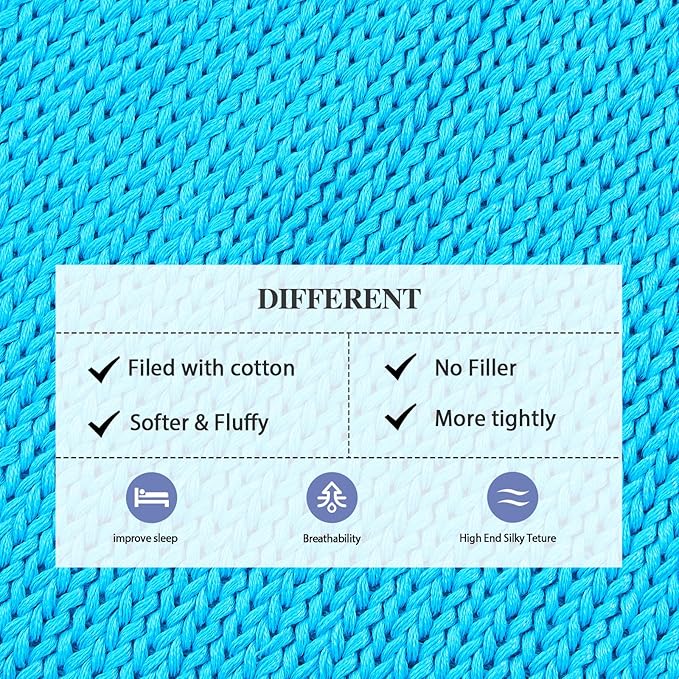L'AGRATY Knitted Weighted Blanket - 50"x60", 10lbs Cooling Chunky Knit Heavy Blanket for Adults, Braided Crochet Throw, Thick Cable Yarn, No Beads, Evenly Weighted, Machine Washable