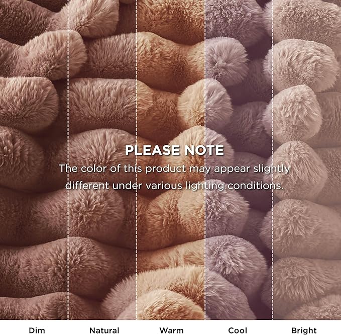 Bedsure Faux Fur Blanket - Soft & Fluffy, Fuzzy, Cozy, Plush Throw Blanket for Couch, Sofa and Bed, Thick and Warm, Christmas Decor Gifts for Women, Dark Brown, 50x70 inches