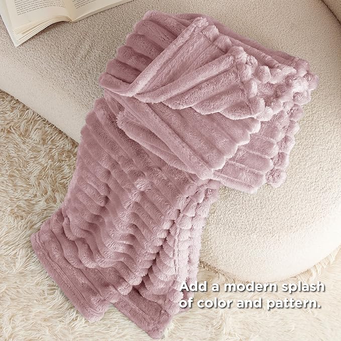 Bedsure Pink Twin XL Blanket for Bed - GentleSoft Cozy Soft Blankets for Women, Cute Small Fleece Throws for Girls, Birthday Gifts for Women, Mothers Day Decor Gifts for Mom, 66x90 Inches