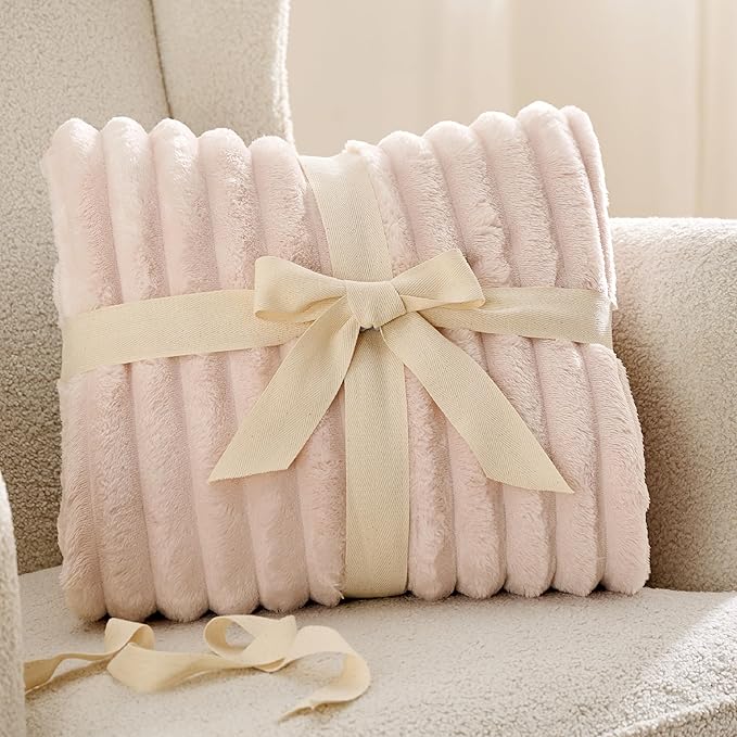 Bedsure California King Size Blanket for Bed - GentleSoft Cozy Soft Blankets for Women, Cute Large Throws for Girls, Crystal Pink, 102x96 Inches