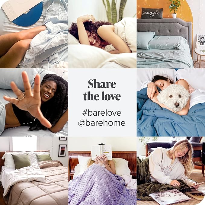 Bare Home Sherpa Fleece Blanket - Twin/Twin Extra Long - Blanket for Bed, Sofa, and Couch - Warm & Lightweight - Fluffy & Soft - Reversible (Twin/Twin XL, Stirling Plaid - Grey/White)