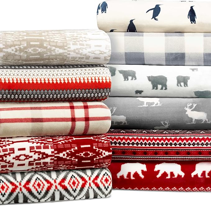 Eddie Bauer - Blanket, Super Soft Reversible Sherpa & Brushed Fleece Bedding, Throw Blankets for Couch, Ideal for Lounging (Sycamore Red)