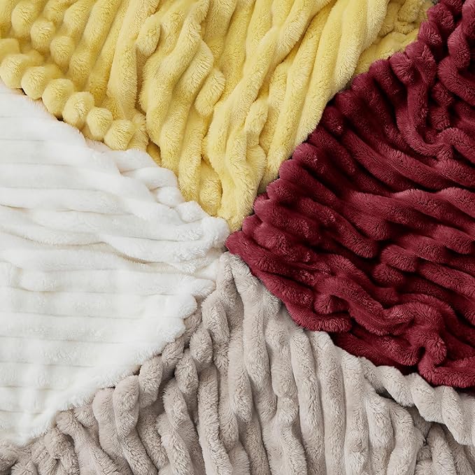 Bedsure Deep Red Full Blanket for Bed - GentleSoft Cozy Soft Blankets for Women, Cute Large Throws for Girls, 84x90 Inches
