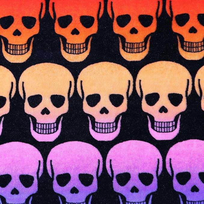 Betsey Johnson - Throw, Ultra-Soft Plush Blanket, Ideal for Couch, Bed, or Lounges (Skull Ombre Black, 50" x 70")