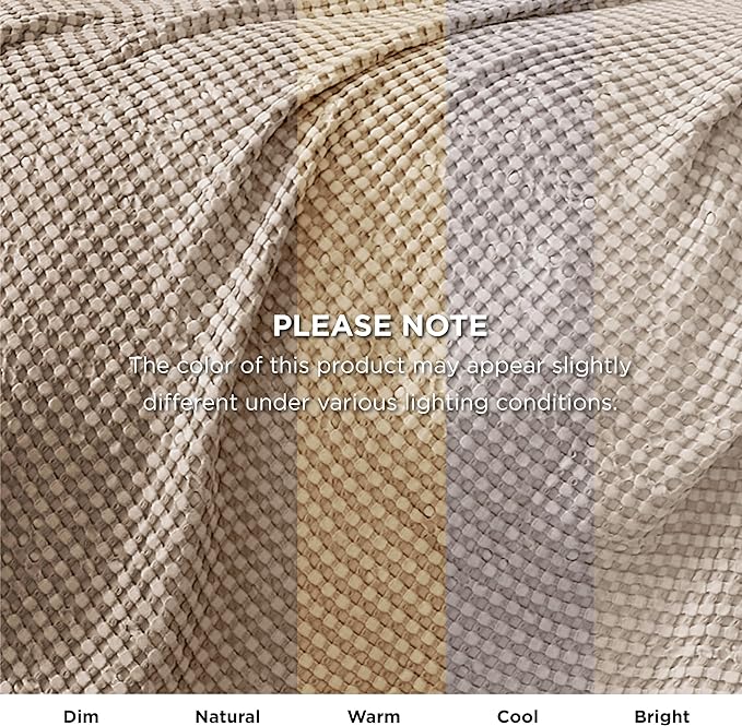 Bedsure Cooling Cotton Waffle Twin XL Blanket - Lightweight Breathable Blanket of Rayon Derived from Bamboo for Hot Sleepers, Luxury Throws for Bed, Couch and Sofa, Taupe, 66x90 Inches