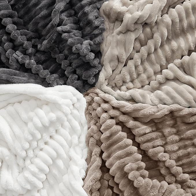 Bedsure Mocha Meringue California King Size Blanket for Couch - GentleSoft Cozy Soft Blankets for Women, Cute Small Fleece Throws for Girls, Birthday Gifts for Women, 102x96 Inches