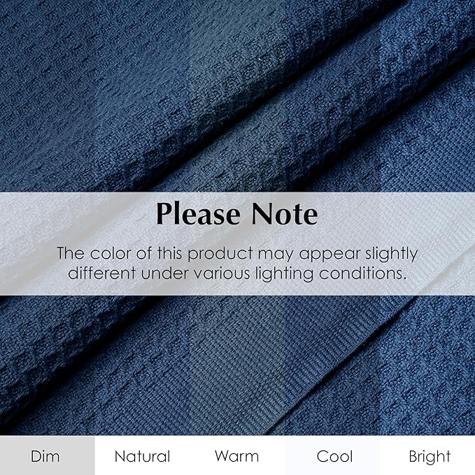 100% Cotton Salt Earth Throw Blanket, King, 106"X92" Waffle Throws For Home, Bedrooms, Outdoor Couch & Office Couch, Modern & Cozy Bed Room Decor Blankets,Lightweight All Season Western Blanket (Navy)