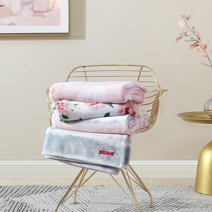 Betsey Johnson - Throw, Ultra-Soft Plush Blanket, Use for Couch, Bed, or Lounges, Dorm Essentials (Dotted Heart Pink, 50" x 70")
