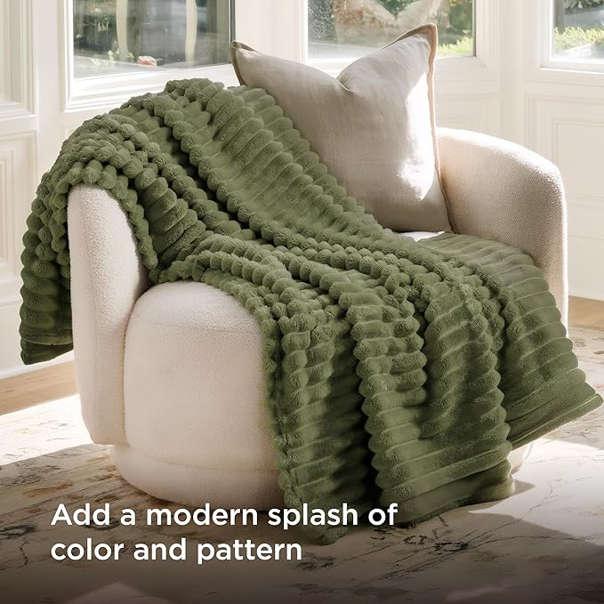 Bedsure Cypress Fleece Throw Blanket for Couch - GentleSoft Cozy Soft Blankets for Women, Cute Small Throws for Girls, 50x60 Inches