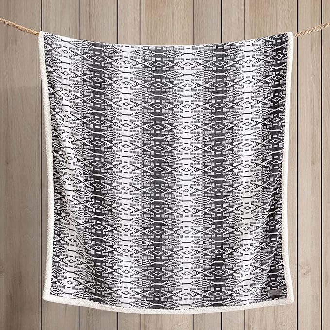 Eddie Bauer - Blanket, Super Soft Reversible Sherpa & Brushed Fleece Bedding, Throw Blankets for Couch, Ideal for Lounging (San Juan Grey)