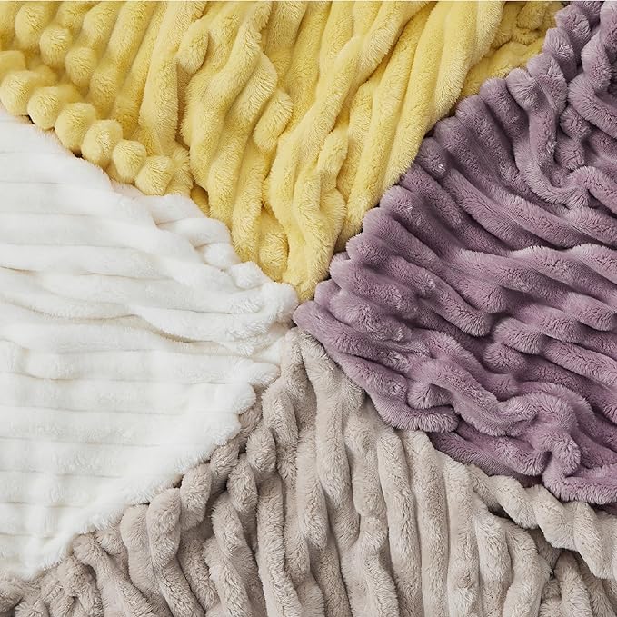 Bedsure Light Purple Fleece Blanket for Couch - GentleSoft Cozy Soft Blankets for Women, Cute Small Throws for Girls, 50x60 Inches