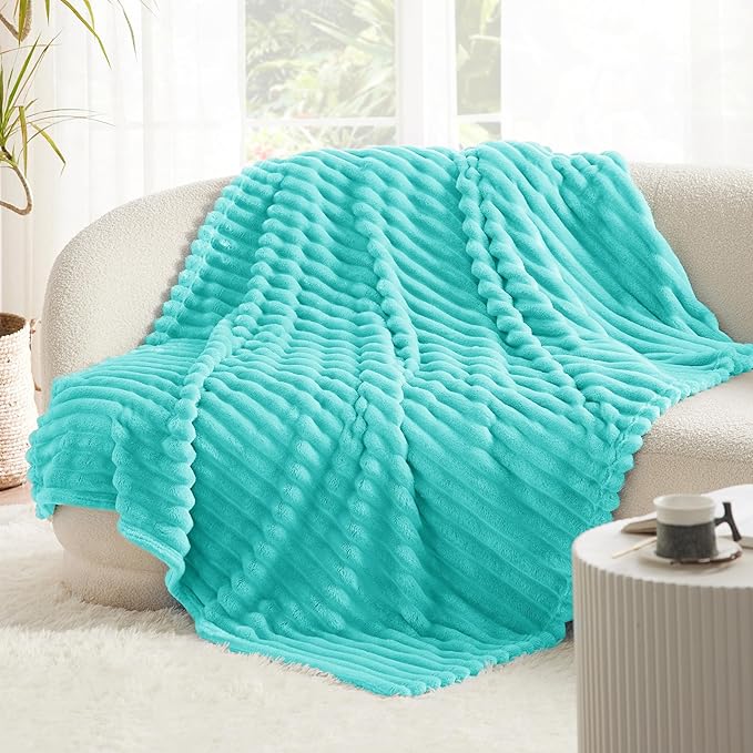 Bedsure Blue Twin XL Blanket for Bed - GentleSoft Cozy Soft Blankets for Women, Cute Small Fleece Throws for Girls, Birthday Gifts for Women, Mothers Day Decor Gifts for Mom, Blue Fog, 66x90 Inches