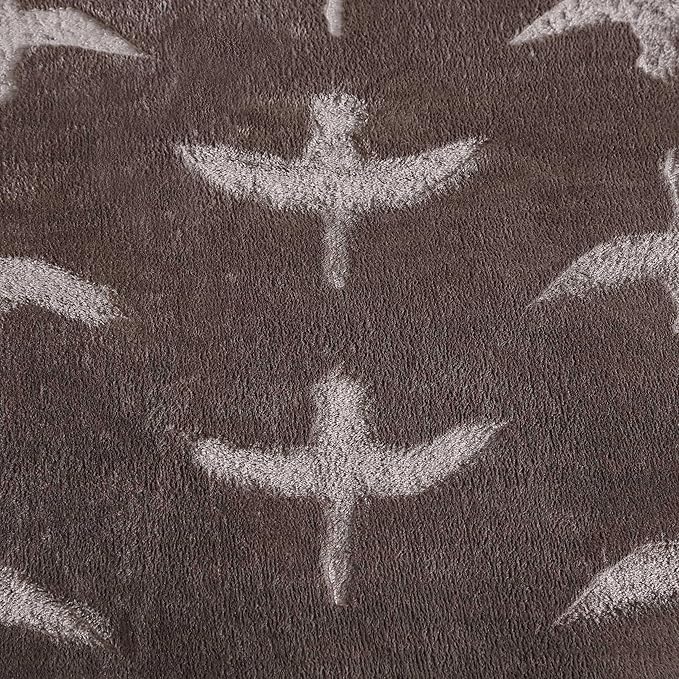 Eddie Bauer - Throw Blanket, Embossed Ultra Soft Plush Bedding, Home Decor for All Seasons, Oeko-Tex Certified (Geese Dark Brown, 50" x 70")