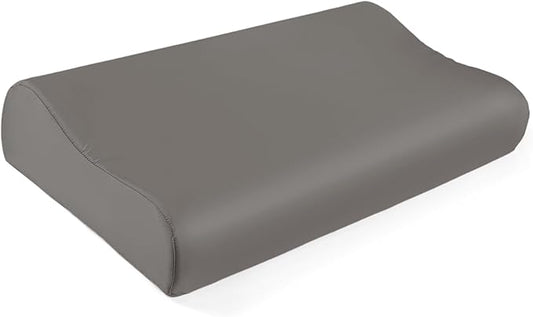 THXSILK 19 Momme 100% Mulberry Silk Pillowcase for Contour Memory Foam Pillow, Contour Pillow Case Cover, Cervical Pillow Case, Pack of 1(Charcoal, 21"x14.5"x4.9"/4.2")