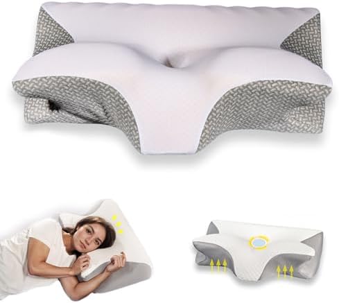 Dreamers Relief Pillow, Neckhaven Pillow, Cervical Neck Pillow for Pain Relief & Sleeping, Ergonomic Contour for Side Sleepers, Necks and Shoulder Support