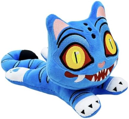 D-emon Hunters Plush Tiger Multi-Purpose Tiger D-emons Hunters Bird Merch Cosplay Costume Dolls (Blue D)