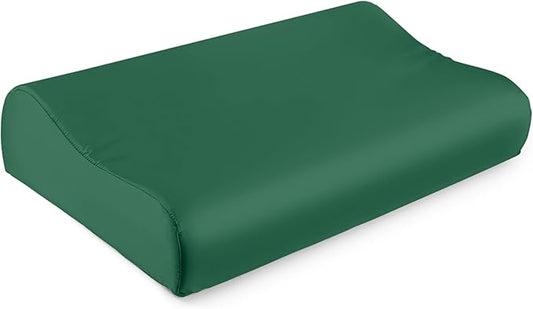 THXSILK 19 Momme 100% Mulberry Silk Pillowcase for Contour Memory Foam Pillow, Contour Pillow Case Cover, Cervical Pillow Case, Pack of 1((Emerald Green, 24"x14"x4.7"/3.9")