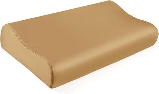THXSILK 19 Momme 100% Mulberry Silk Pillowcase for Contour Memory Foam Pillow, Cervical Pillow Case, Contour Pillow Case Cover, Pack of 1(Metallic Gold, 20"x12"x3.9"/2.7")