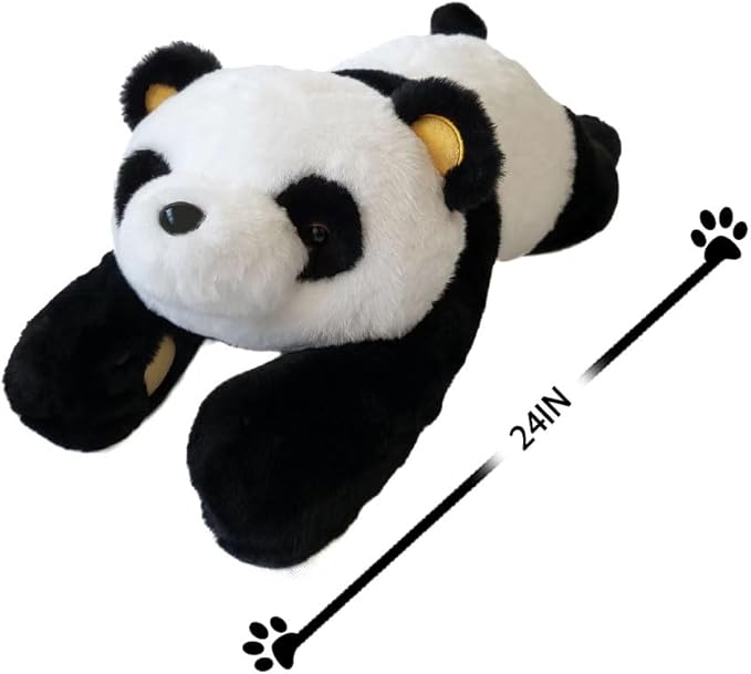 4lbs Panda Weighted Stuffed Animals, 24 inch Weighted Plush Stuffed Animals for Adults, Cute Soft Weighted Plush Throw Animal Pillow Toy, Birthday Gifts for Adults Kids