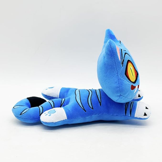 D-emon Hunters Plush Tiger Multi-Purpose Tiger D-emons Hunters Bird Merch Cosplay Costume Dolls (Blue D)
