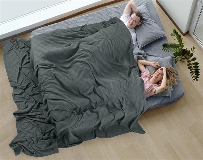 Utopia Bedding Smoke Gray 100% Cotton Blanket [Big Size - 120x120 Inch] 350GSM Lightweight, Soft and Breathable Thermal Blanket for All Seasons