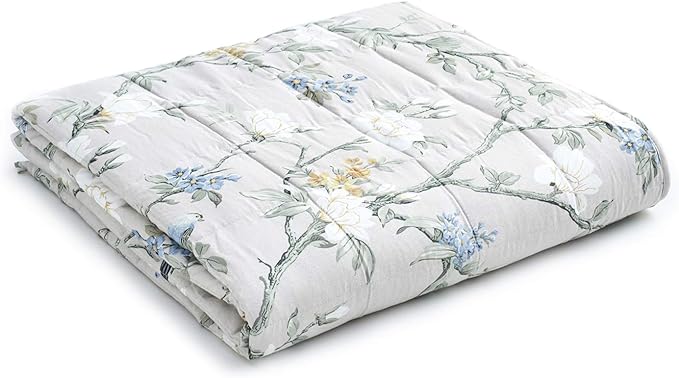 YnM Weighted Blanket,Heavy 100 Percent Oeko-Tex Certified Cotton Material, Bed Blanket for One Person of 190lbs, Ideal for Queen/King Bed (60x80 Inches, 20 Pounds, Magnolia)