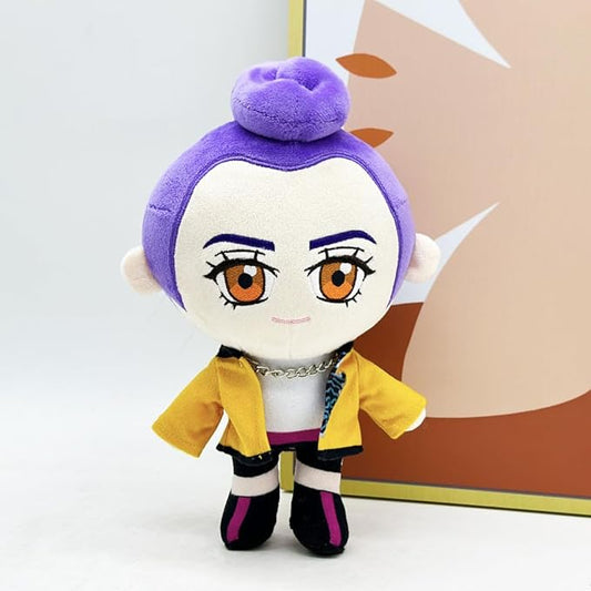 D-emon Hunters Plush Tiger Multi-Purpose Tiger D-emons Hunters Bird Merch Cosplay Costume Dolls (Purple)