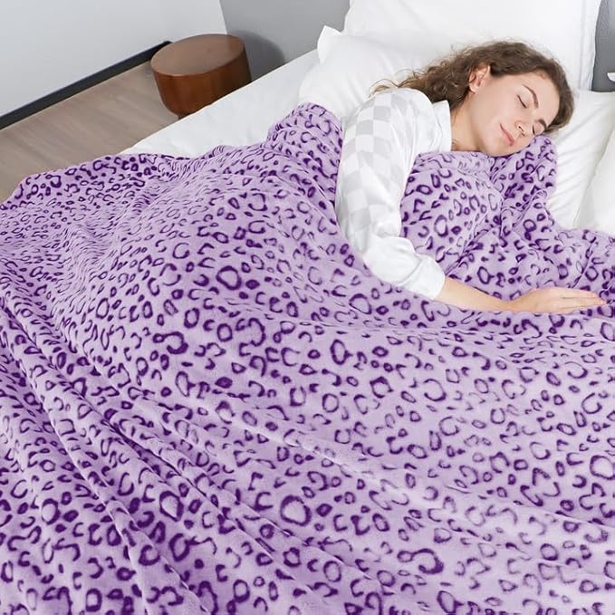 ZHIKU Fleece Blankets Throw Purple Lightweight Throw Blanket Soft Cozy Throw Blanket Purple 50"×60"