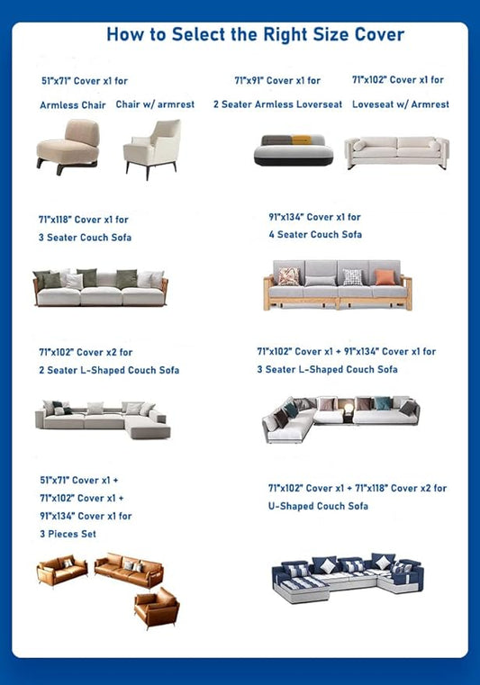 AIVIA Couch Cover Sheet Blanket, Oversized Couch Covers for 3-4 Cushion High Backed High Backrest Sofa, Extra Large Furniture Decoration Covers Sofa Slipcovers, L Shape U-Shaped Sectional Protector