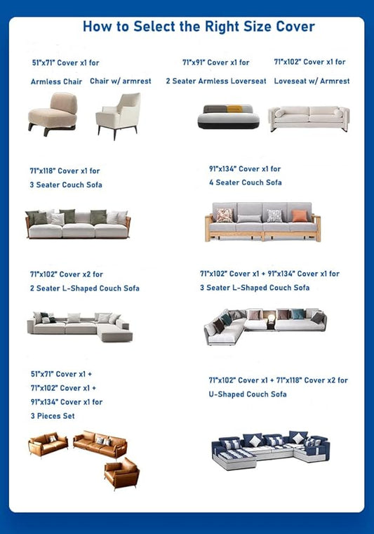 AIVIA Couch Cover Sheet Blanket, Oversized Couch Covers for 3-4 Cushion High Backed Backrest Sofa, Extra Large Furniture Decoration Covers Sofa Slipcovers, L Shape U-Shaped Sectional Protector