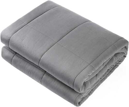 Waowoo Weighted Blanket (4lbs 36"x48") for Restful Sleep, Premium Material with Glass Beads (Dark Gery)