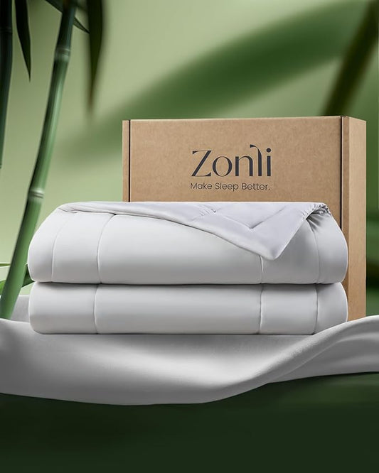 ZonLi Z-Magic 100% Cooling Bamboo Comforter from Viscose, Lightweight All-Season Breathable Bedding Blanket for Hot Sleepers