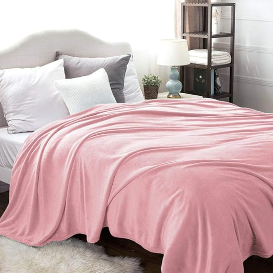Bedsure Fleece Blankets King Size Pink - Bed Blanket Soft Lightweight Plush Cozy Fuzzy Luxury Microfiber Throws, 108x90 inches