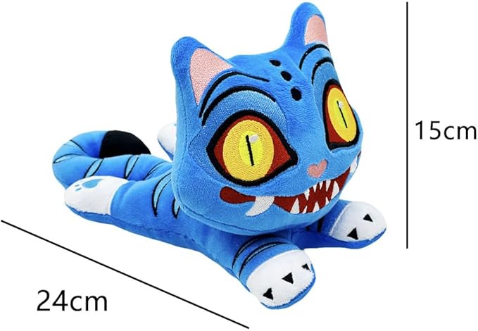 D-emon Hunters Plush Tiger Multi-Purpose Tiger D-emons Hunters Bird Merch Cosplay Costume Dolls (Blue D)