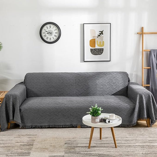 AIVIA Couch Cover Sheet Blanket, Oversized Couch Covers for 3 Cushion Sofa, Extra Large Furniture Decoration Cover Sofa Throws Sofa Slipcovers, L-Shape U-Shaped Sectional Protector for Cats Dogs