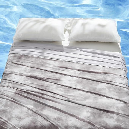 EMME Cooling Blanket 50"x70", Q-Max 0.5 Cooling Blankets for Hot Sleepers, Ice Summer Blanket for Nights Sweats, Grey Lightweight Sheet for Bed