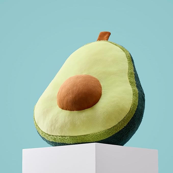 GIGIZAZA Cute Throw Pillows Avocado Yellow Fruit Pillows Decorative Aesthetic Pillow for Bedroom Cushions Unique Fun Couch Throw Pillow 18 Inch Funky Pillows