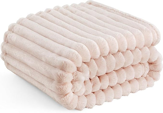 Bedsure Crystal Pink Twin Blanket for Bed - GentleSoft Cozy Soft Blankets for Women, Cute Large Throws for Girls, 66x90 Inches
