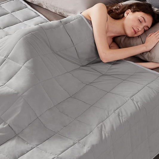 anfie Weighted Blanket(60"x80" 15lbs Queen Size),Ultra Soft and Cozy Cooling Weighted Blanket for Adult,Heavy Blanket with Machine Washable Soft Blanket