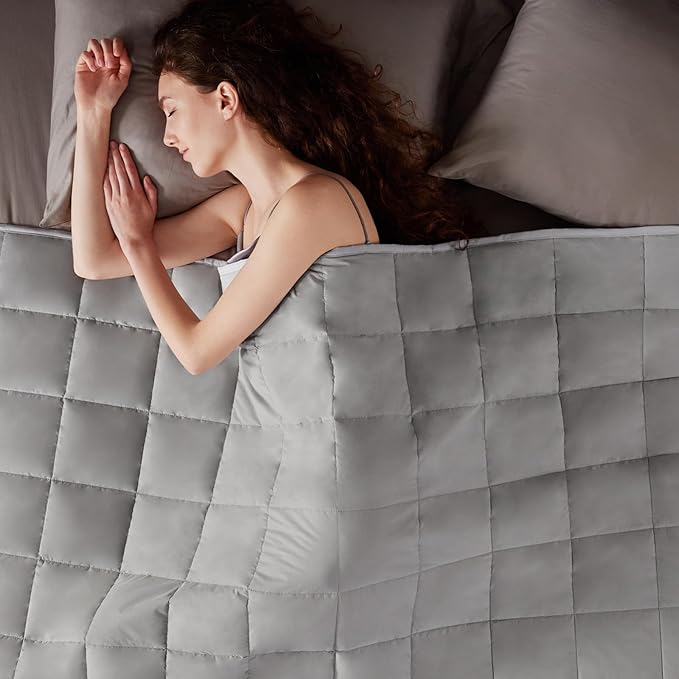 anfie Weighted Blanket(60"x80" 15lbs Queen Size),Ultra Soft and Cozy Cooling Weighted Blanket for Adult,Heavy Blanket with Machine Washable Soft Blanket