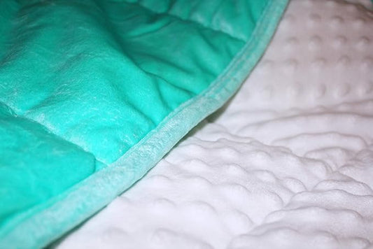 ALANSMA Reversible Weighted Blanket for All Season, Luxury Velvet, Warm and Cool, Adult 10Lb Weighted Blanket, Enjoy Sleeping Anywhere(Green, 48''x72''10lbs)