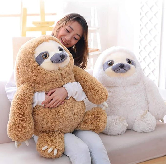 Winsterch Giant Stuffed Animal, Big Sloth Stuffed Animals Plush Sloth Toy Large Stuffed Sloth Animal Gift for Kids,Boy,Girls, (Brown,27.5 in)