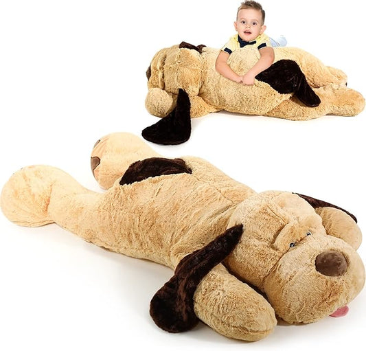 HyDren 55 Inch Giant Puppy Dog Stuffed Animal Large Plush Pillow Soft Huge Toy for Boys Girls Adults Birthday Holiday Presents