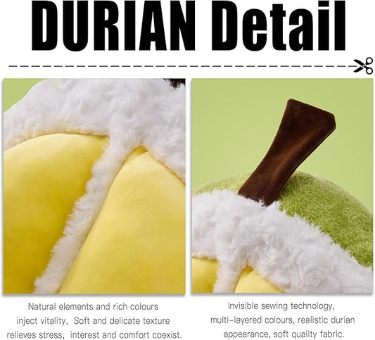 GIGIZAZA Throw Pillows Durian Cute Green Pillows Decorative Aesthetic Pillow for Bedroom Cushions Unique Fun Couch Throw Pillow 14 Inch Funky Fruit Pillows