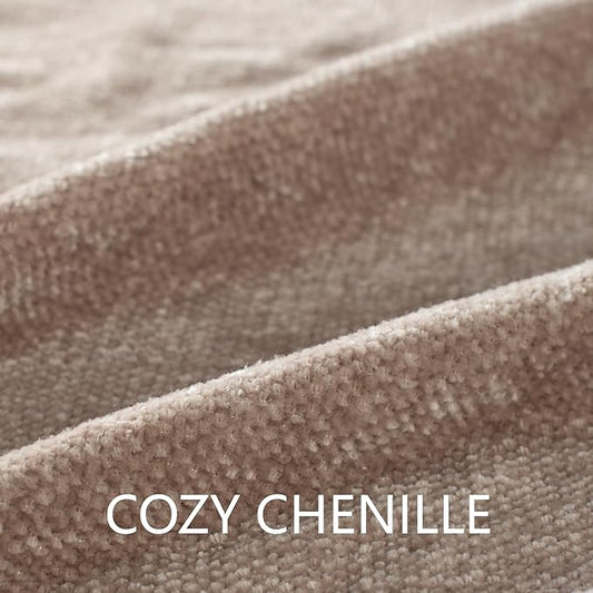 Chenille Throw Blanket for Couch 60"X 80" Twin, Soft Cozy Throws with Fringe Tassel for Bed Sofa Chair, Lightweight Knitted Decorative Farmhouse Boho Blankets for Gift, Taupe